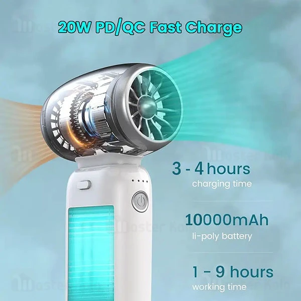 پاوربانک 10000 و پنکه چندکاره گرین لاین Green Lion Multifunctional Powerbank and Fan GNMFPBFANWH - تصویر 8