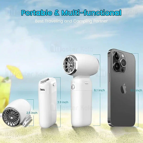 پاوربانک 10000 و پنکه چندکاره گرین لاین Green Lion Multifunctional Powerbank and Fan GNMFPBFANWH - تصویر 9