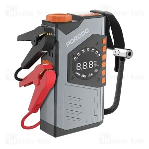 پاوربانک 10000 و کمپرسور باد و جامپ استارتر خودرو پرودو Porodo PDPBA10GY